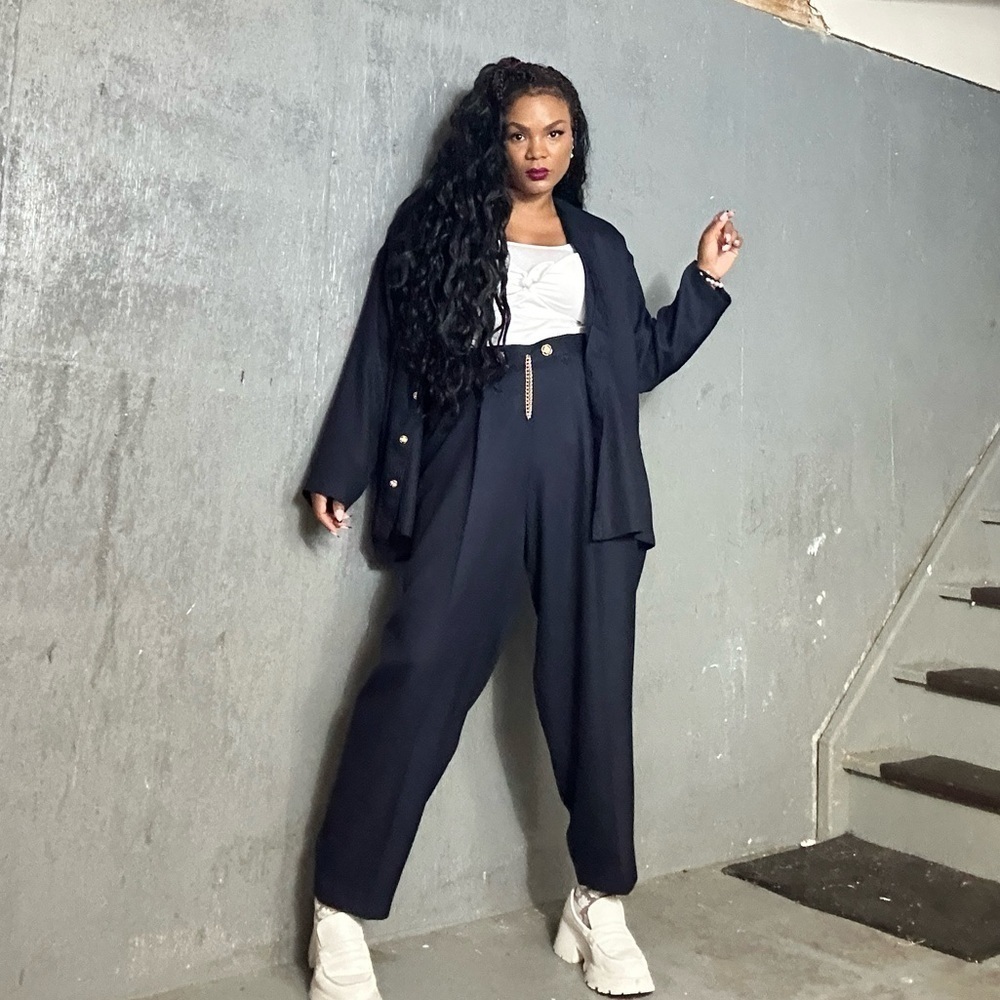 Vintage Black Pantsuit